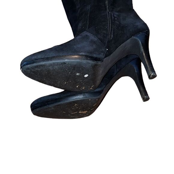 Tahari Black Suede Tall Boots Size 9 1/2 M - Picture 5 of 8